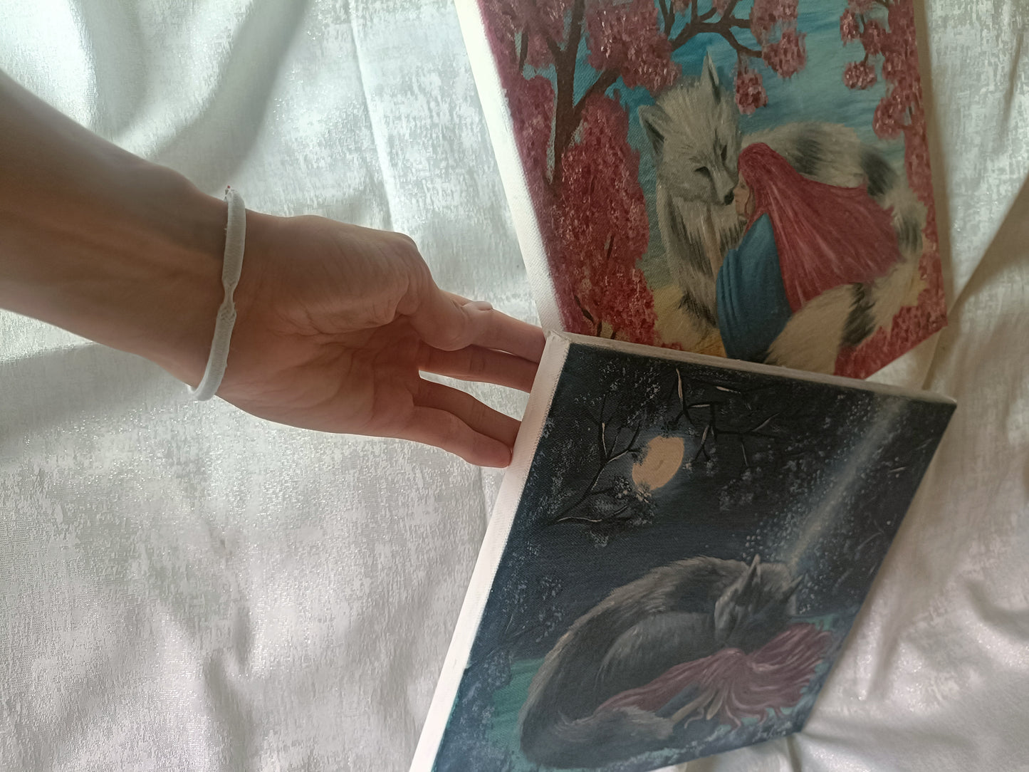 The Girl and the Wolf - Day and Night - original painting
