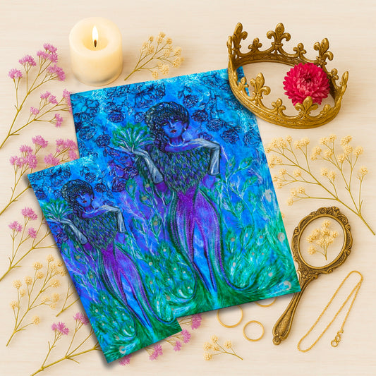 Art Print | Peacock Lady
