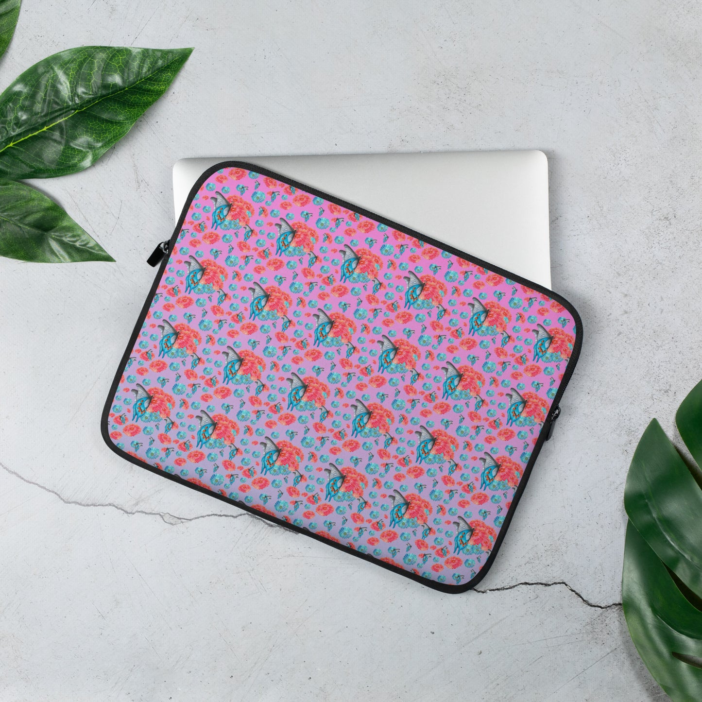 Capa para Notebook | Padrão Floral com Borboletas 2