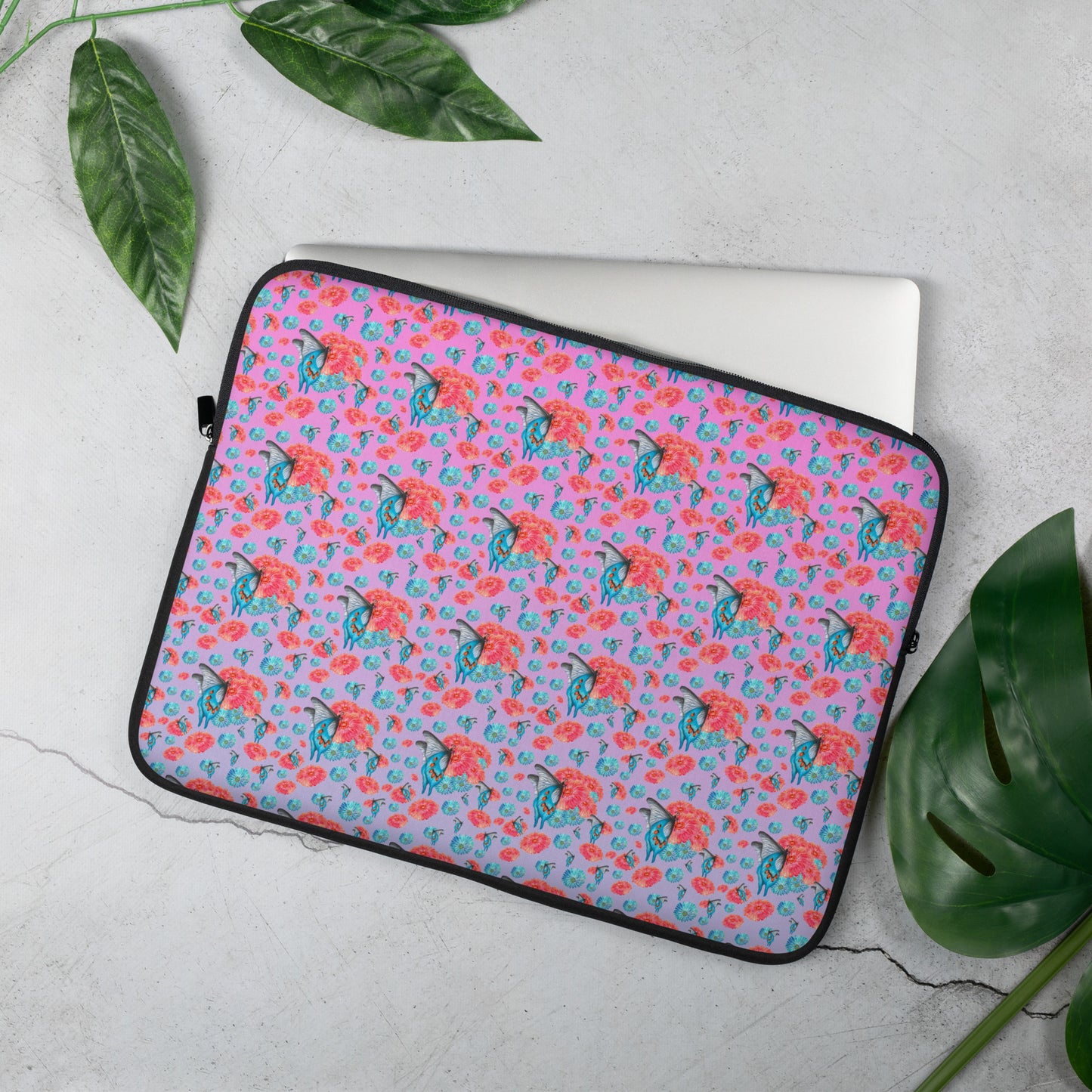 Capa para Notebook | Padrão Floral com Borboletas 2