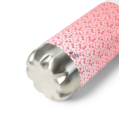 Garrafa de água de aço inox | Floral Rosa